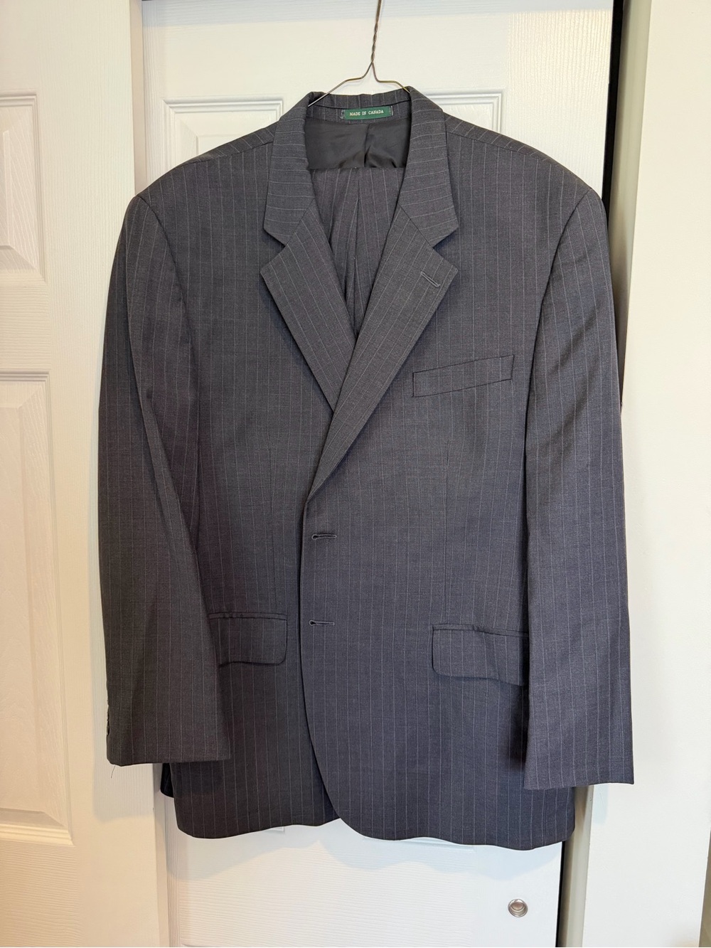 Ralph Lauren Men's Gray Pinstripe Suit Jacket